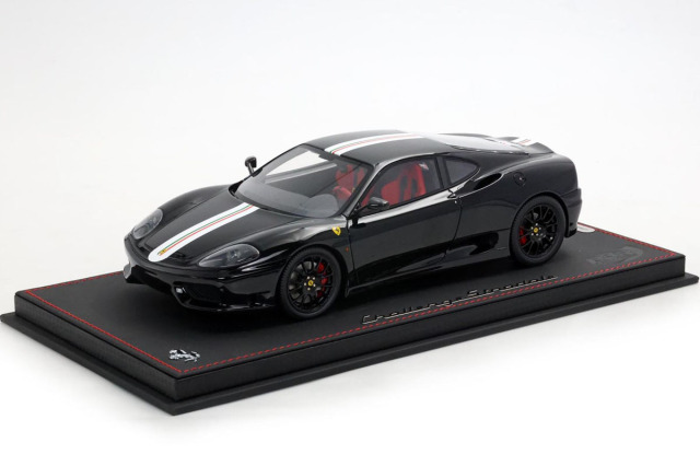 ** 予約商品 ** BBR P18262EV 1/18 Ferrari 360 Challenge Stradale Nero DS / Italian stripe Limited 20pcs （ケース付）