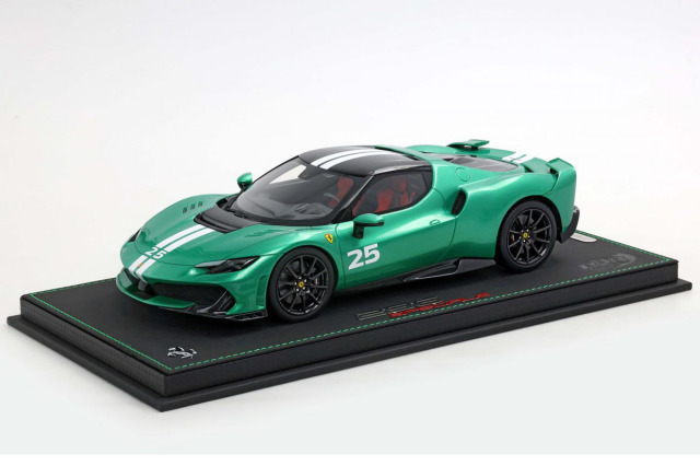 ** 予約商品 ** BBR P18269AV 1/18 Ferrari 296 Speciale showcar Verde Nurburgring with livery Limited 126pcs （ケース付）