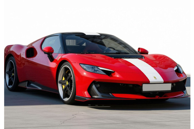 ** 予約商品 ** BBR P18269B3 1/18 Ferrari 296 Speciale Rosso Corsa with bianco Avus stripes （ケース付）