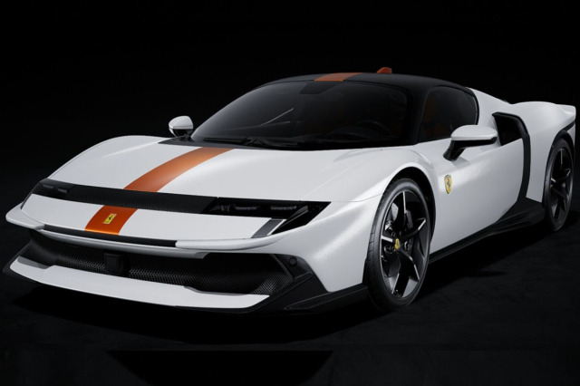 ** 予約商品 ** BBR P18275CV 1/18 Ferrari 849 Testarossa Bianco Italia / Giallo Ambra stripe （ケース付）