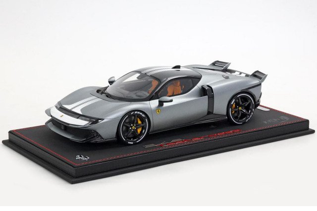 BBR P18276AV 1/18 Ferrari 849 Testarossa Assetto Fiorano Grigio Titanio Matt / White livery Press Version （ケース付）