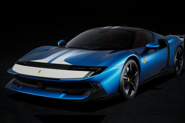 ** 予約商品 ** BBR P18276CV 1/18 Ferrari 849 Testarossa Assetto Fiorano Blu Corsa / White livery （ケース付）