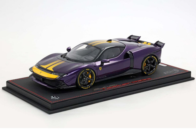 BBR P18276EV 1/18 Ferrari 849 Testarossa Assetto Fiorano Viola Hong Kong / Yellow livery （ケース付）