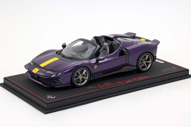 ** 予約商品 ** BBR P18277DV 1/18 Ferrari 849 Testarossa Spider Viola Hong Kong / Yellow livery Limited 36pcs （ケース付）