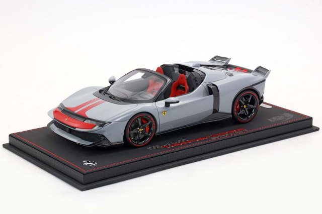 ** 予約商品 ** BBR P18278AV 1/18 Ferrari 849 Testarossa Spider Assetto Fiorano Grigio Squalo / Red Livery Limited 24pcs （ケース付）