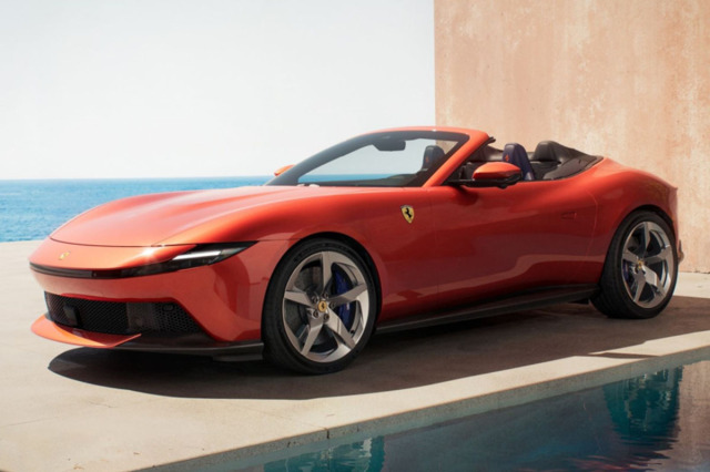 ** 予約商品 ** BBR P18281AV 1/18 Ferrari Amalfi Spider Rosso Tramonto （ケース付）