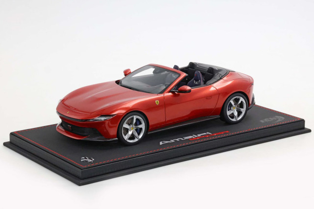 ** 予約商品 ** BBR P18281AV 1/18 Ferrari Amalfi Spider Rosso Tramonto （ケース付）