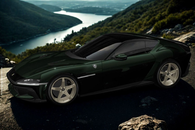 ** 予約商品 ** BBR P18286CV 1/18 Ferrari 12Cilindri Manuale - Panoramic Roof Verde Zeltweg （ケース付）