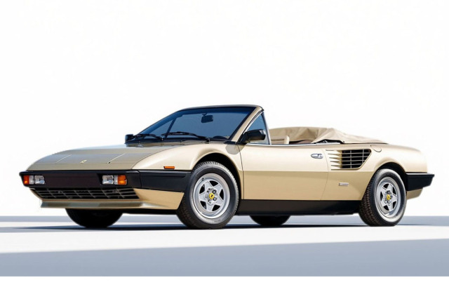 ** 予約商品 ** BBR P18290E 1/18 Ferrari Mondial Quattrovalvole Cabriolet Oro Chiaro with Cream interiors （ケース付）