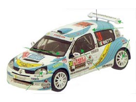 Provence Miniatures K044 ルノー Clio S1600 n.38 Bettil Monte Carlo 2005