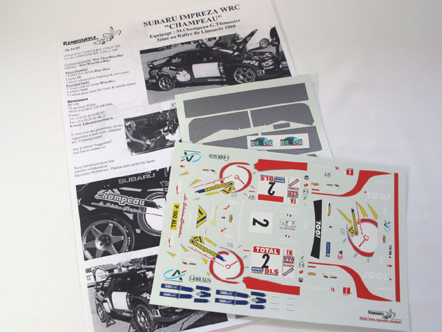 RENAISSANCE TK24/025 1/24 Subaru Impreza Champ. Dlv.99 winner