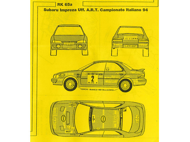 RACING43 RK065a Subaru Impreza Uff.　ART Costa Smeralda 94