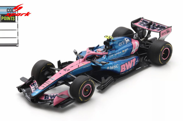 SPARK S9367 1/43 BWT Alpine F1 Team A526 Chinese GP 2026 No.43 F.Colapinto (with Pit Board)