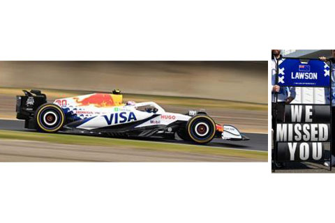 ** 予約商品 ** SPARK S9591 1/43 Racing Bulls VCARB 02 Japanese GP 2025 No.30 Liam Lawson (with Pit Board)