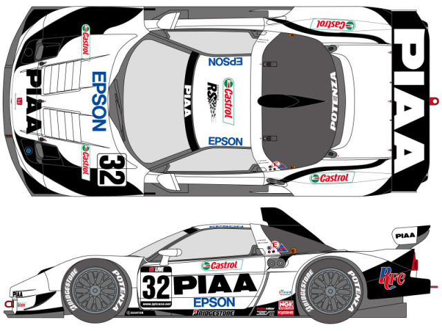 SHUNKO D014B 1/24 PIAA NSX 2004 Decal set (for Tamiya) 【メール便可】