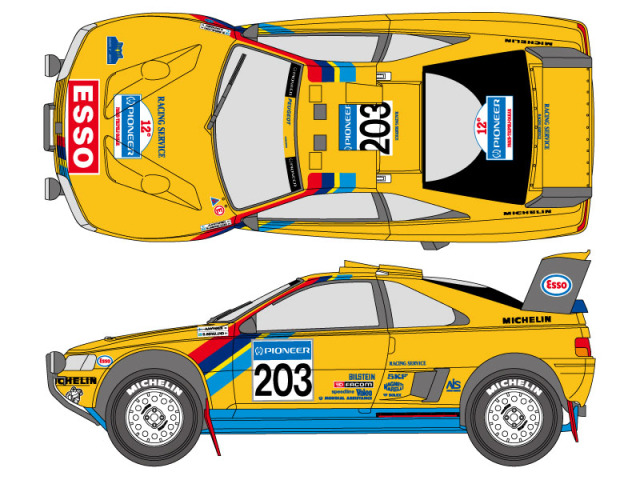 予約商品 ** SHUNKO D141 1/24 Peugeot 405T16 CAMEL 1990 Decal set