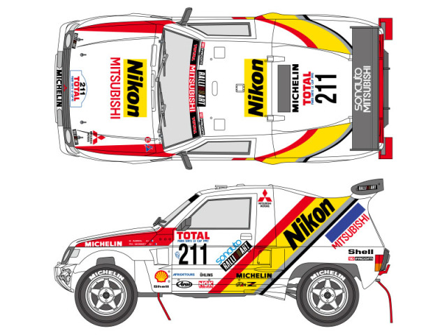 SHUNKO D205 1/24 Nikon Pajero 1992 Decal set (for Tamiya) 【メール便可】