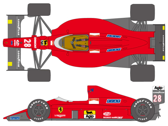 SHUNKO D223 1/20 Ferrari F189 1989 Decal set (for Tamiya)【メール