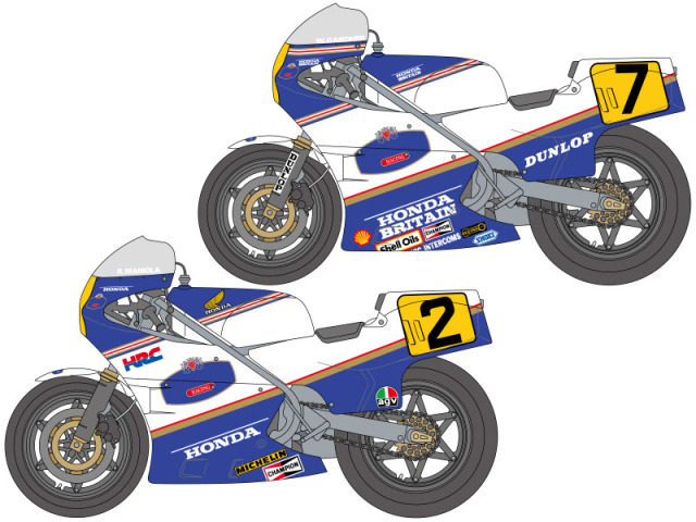 SHUNKO D227SE 1/12 Honda NS500 & Rider 1985 Decal set (for Tamiya) 【メール便可】