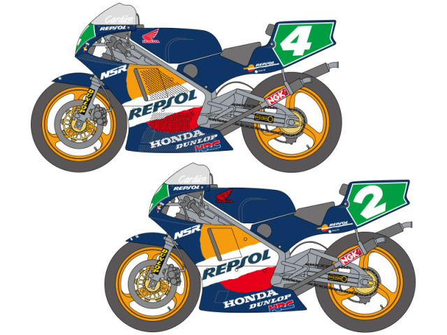 SHUNKO D255 1/12 Repsol NSR250 1990-91 Decal set (for Tamiya)【メール便可】