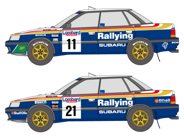 SHUNKO D335 1/24 Subaru Legacy 1991 RAC decal set (for Hasegawa) 【メール便可】