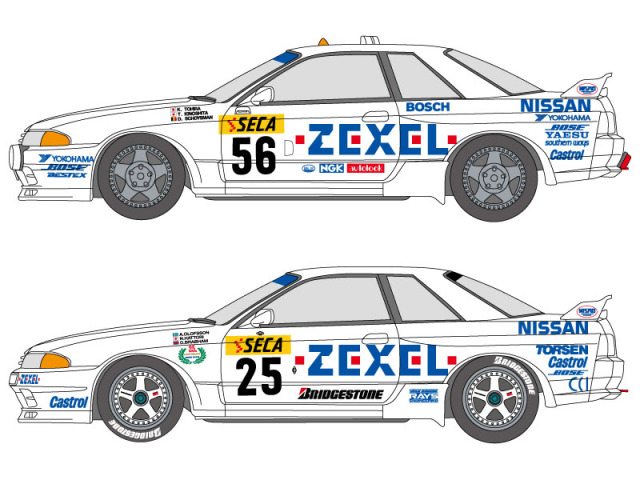 SHUNKO D440 1/24 ZEXEL GT-R 1990-91 Spa Decal set (for Tamiya) 【メール便可】