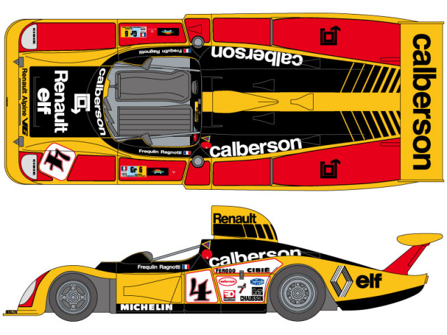SHUNKO D444 1/24 Renault A442A Calberson n.4 1978 LM decal set 【メール便可】