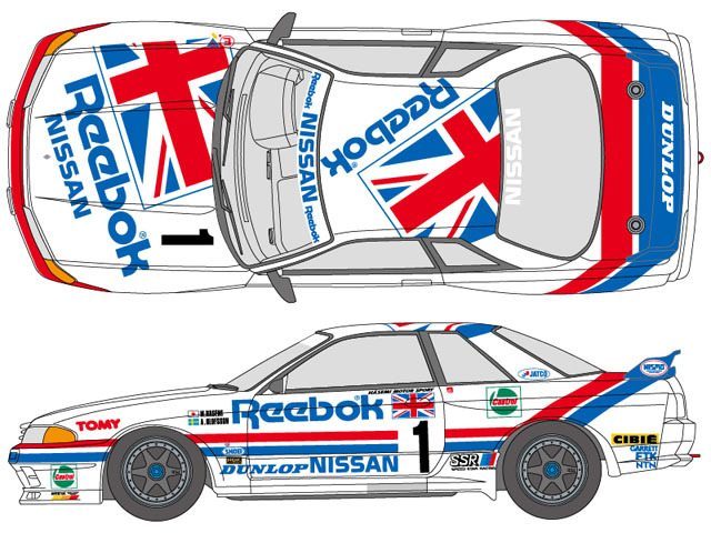 SHUNKO D457 1/12 Reebok GT-R 1990 decal set (for Fujimi) 【メール便可】