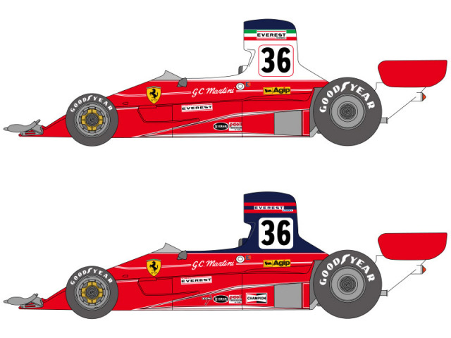 SHUNKO D489 1/20 Everest Ferrari 312T 1976 decal set (for Hasegawa) 【メール便可】