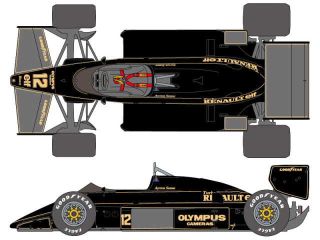 日本未発売 ビッグスケールF1コレクション ロータス97T セナ JPS仕様  