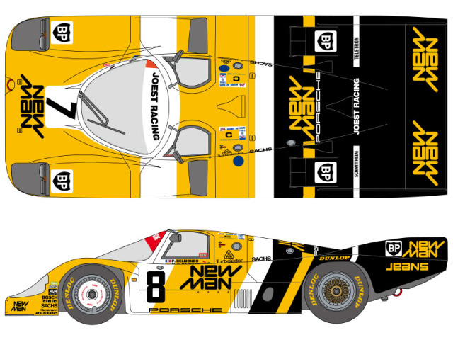 SHUNKO D501 1/24 NEWMAN Porsche 956B 1985 LM decal set (for Tamiya) 【メール便可】