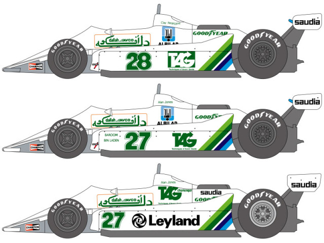 SHUNKO D507 1/20 Williams FW07 1979 & 1980 decal set (for Tamiya)【メール便可】