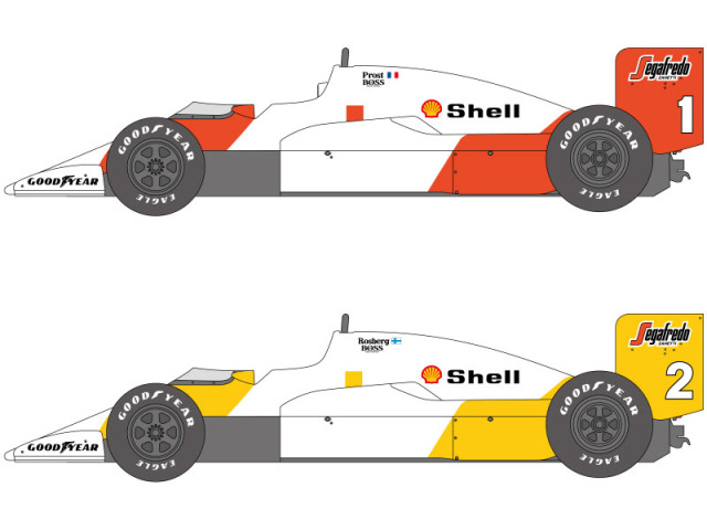 SHUNKO D508 1/12 McLaren MP4/2C Option Decal set 【メール便可】