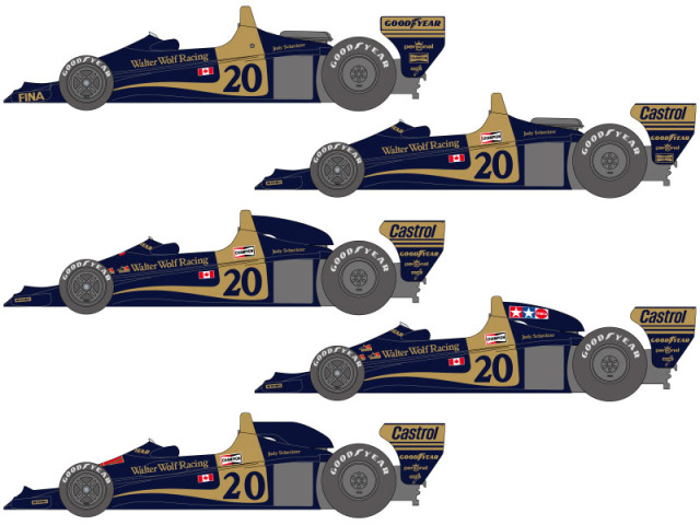 SHUNKO D513 1/20 Wolf WR1 &WR3 1977-78 Decal set (for Tamiya)【メール便可】