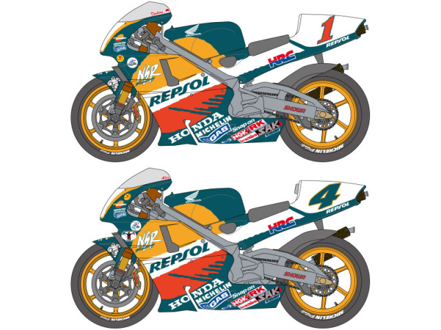 SHUNKO D518 1/12 Repsol NSR500 (NV0Y) 1998 Late ver.  Decal set (for Tamiya)【メール便可】