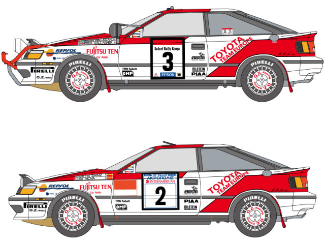 SHUNKO D519 1/24 Celica ST165 1990 Safari / Acropolis Decal set (for Beemax) 【メール便可】