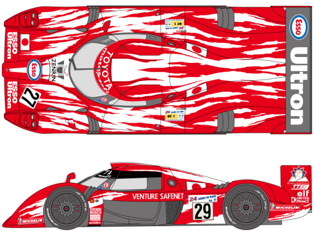 ** 予約商品 ** SHUNKO D520 1/24 Toyota TS020 1998 LM Decal set (for Tamiya) 【メール便可】