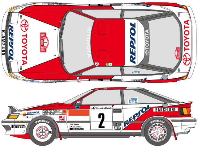 SHUNKO D522 1/24 Celica ST165 1991 Montecarlo Decal set (for Beemax) 【メール便可】