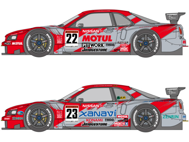 SHUNKO D523 1/24 Xanavi & Motul GT-R R34 2003 Decal set (for Tamiya) 【メール便可】