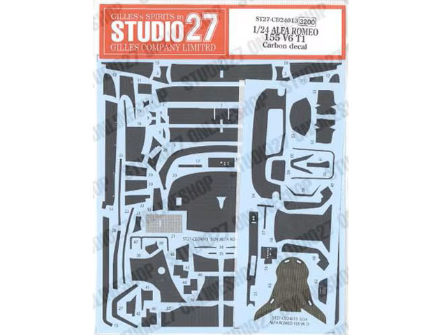 STUDIO27デカール CD24013 1/24 Alfa Romeo 155V6 TI Carbon decal (for Tamiya) 【メール便可】