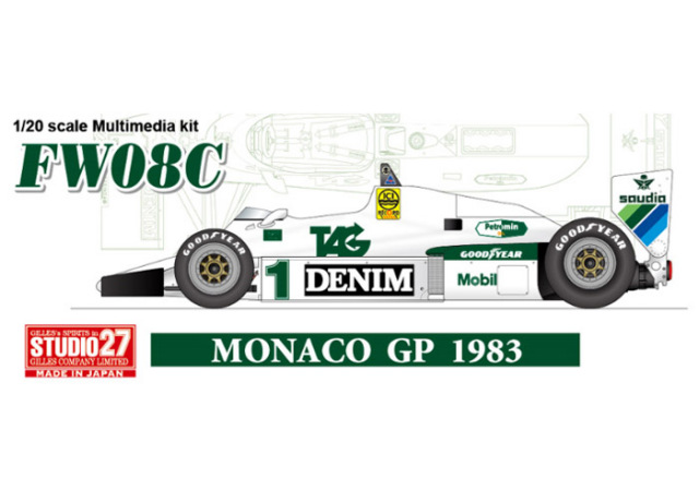 【お取り寄せ商品】 STUDIO27 FD20005 1/20 ウィリアムズ FW08C Monaco GP 1983