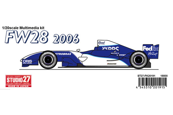 【お取り寄せ商品】 STUDIO27　FK20191 1/20 Williams FW28 2006