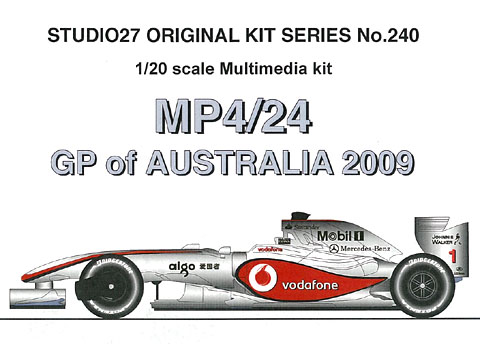 【お取り寄せ商品】 STUDIO27 FK20240 1/20 マクラーレン MP4/24 オーストラリアGP 2009