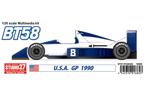 【お取り寄せ商品】 STUDIO27　FK20333 1/20 Brabham BT58 USA GP 1990