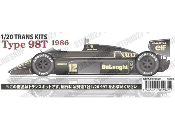 【お取り寄せ商品】 STUDIO27 TK2036R 1/20 Lotus 98T 1986 Conversion Kit