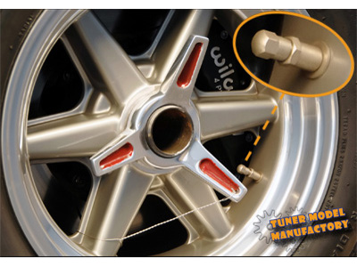 T2M1059　1/24 tyre air valves (hexagonal type C)（4個入り）【メール便可】