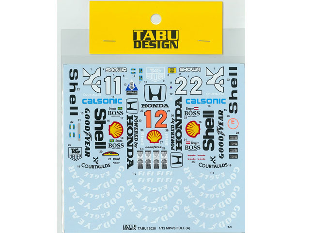 TABUデザイン 12028 1/12 McLaren MP4/6 Full sponsor Decal 【メール便可】