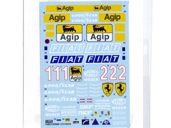 TABUデザイン 12056 1/12 Ferrari 641/2 Full Sponsor Decal （for Tamiya） 【メール便可】