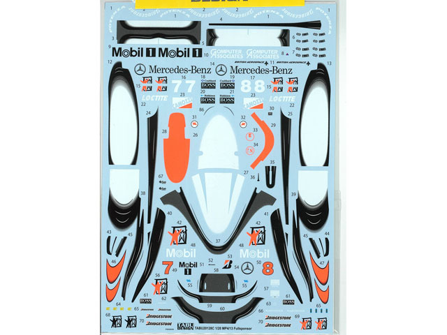 BULL様の専用ページ　1点 TABUデザイン 20128B 1/20 McLaren MP4/13 Fullsponsor Decal (for