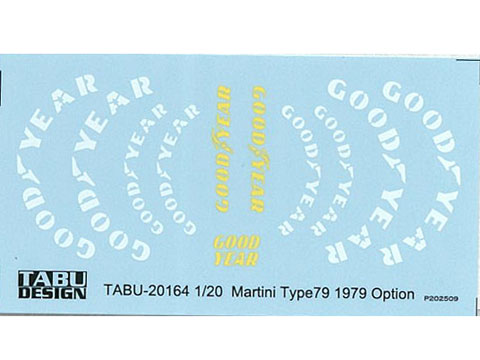 TABUデザイン 20164 1/20 Lotus Type 79 Martini 1979 Option Decal (for Tamiya) 【メール便可】